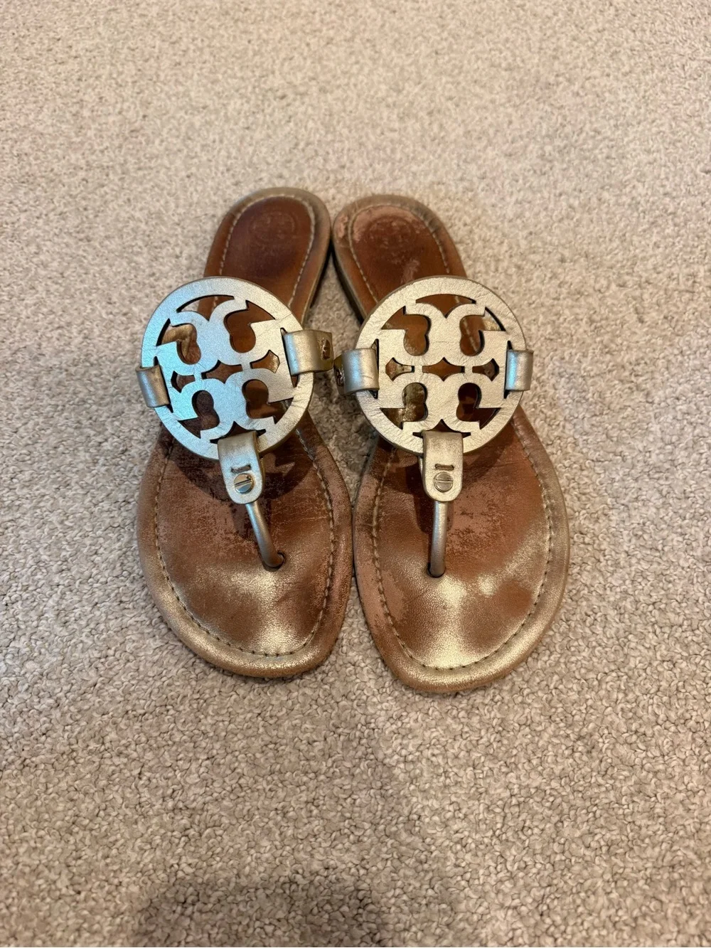 Tory Burch Miller Sandal Gold Size 9
